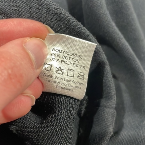 Bandier x Something Navy Cropped Pullover Hoodie in Black - Picture 12 of 12